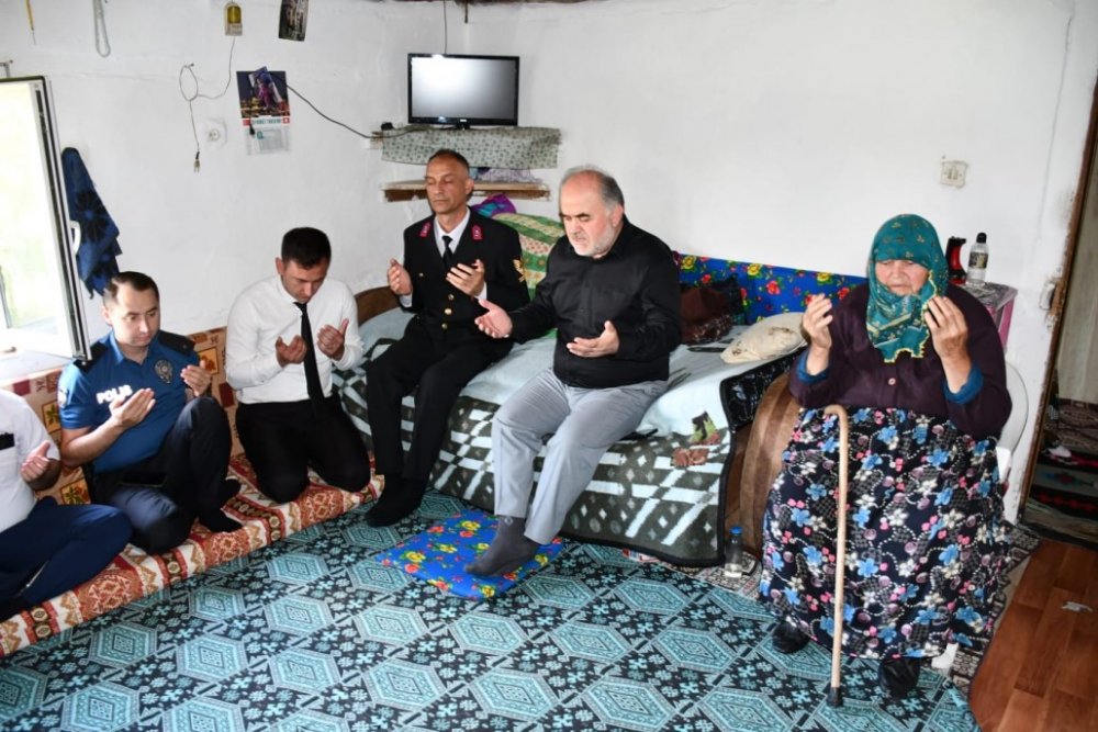 Şehit aileleri ve gaziler ziyaret edildi