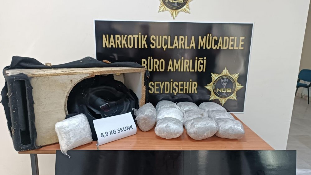 Konya'da uyuşturucuyu öyle bir yere saklamış ki!