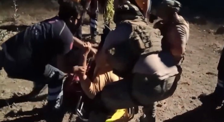 Konya'da düşerek yaralanan köylü hastaneye ulaştırıldı