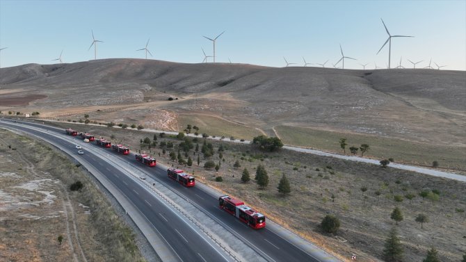 Konya'da toplu ulaşıma yeni körüklü otobüs
