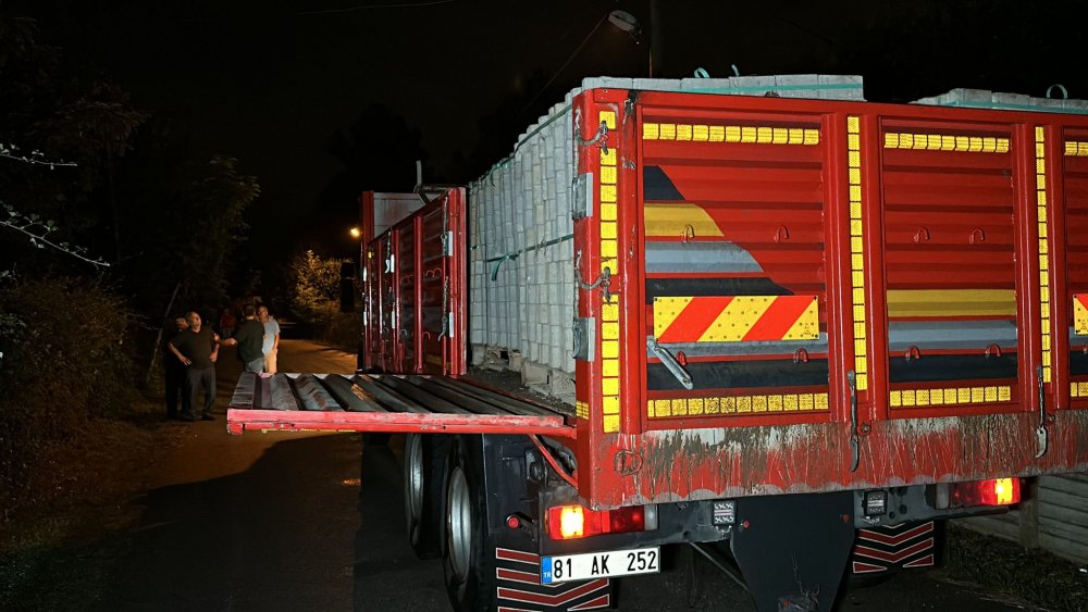 Seyir halindeki kamyonun açılan dorse kapağı can aldı