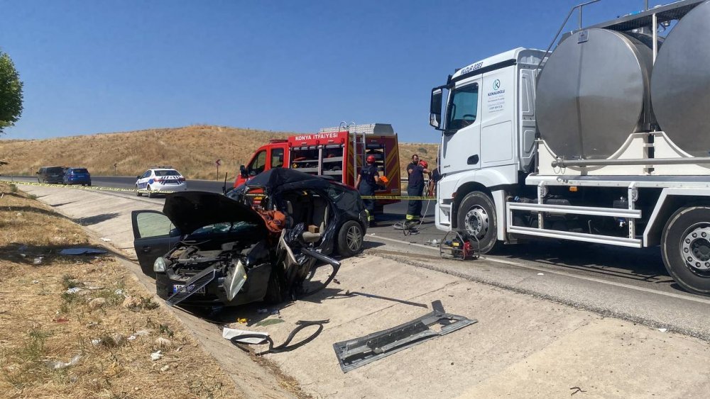 Konya'da cenaze dönüşü kaza: 1 ölü, 3 yaralı