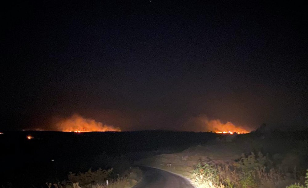 Bulgaristan'ın Türkiye sınırında orman yangını