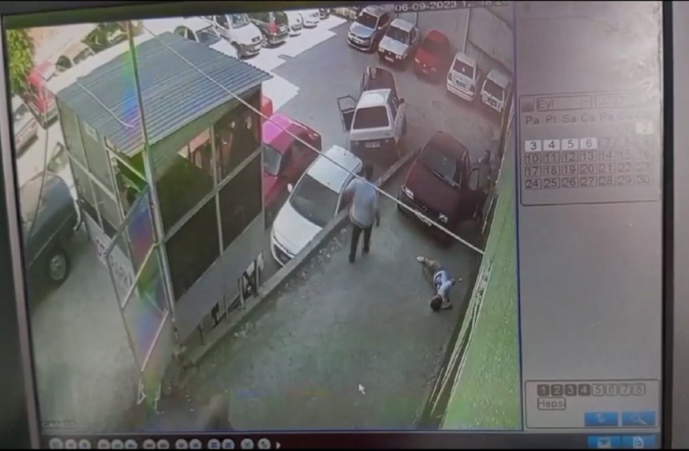 Otomobil, park halindeki araçların üzerine düştü