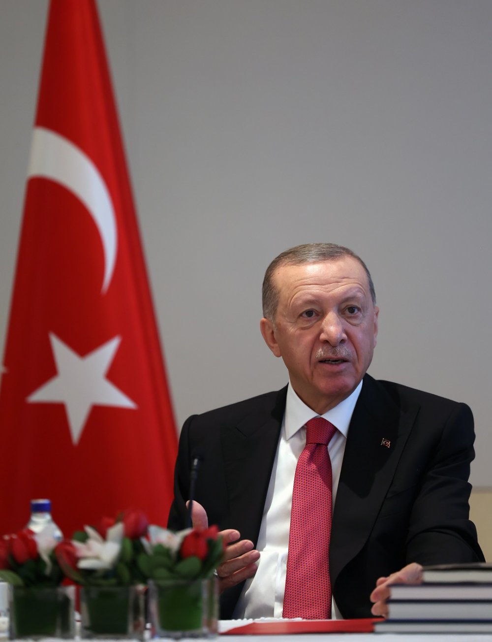 Cumhurbaşkanı Erdoğan, ABD'de faaliyet gösteren düşünce kuruluşu temsilcileriyle bir araya geldi