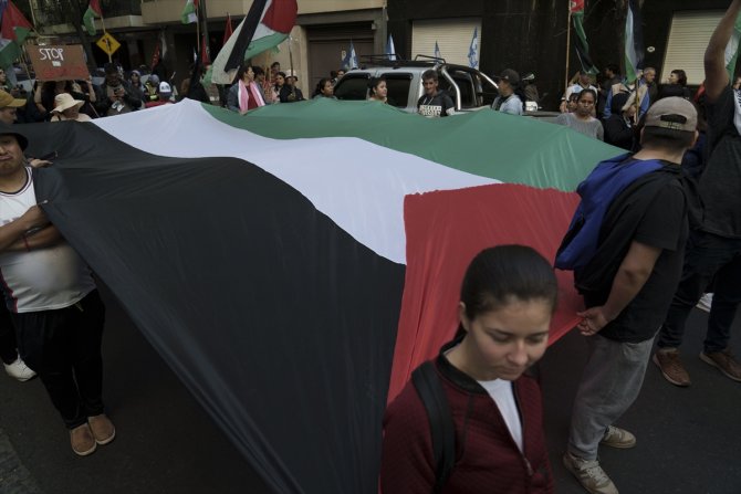 Arjantin ve Ekvador'da Filistin'e destek gösterileri yapıldı