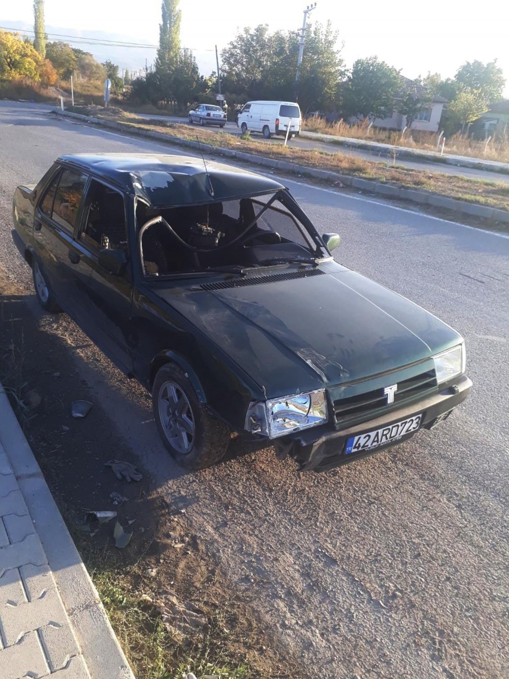 Konya'da otomobilin arkadan çarptığı bisikletli öldü