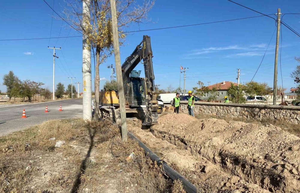 Konya'nın ilçesinde yeni su şebeke hattı