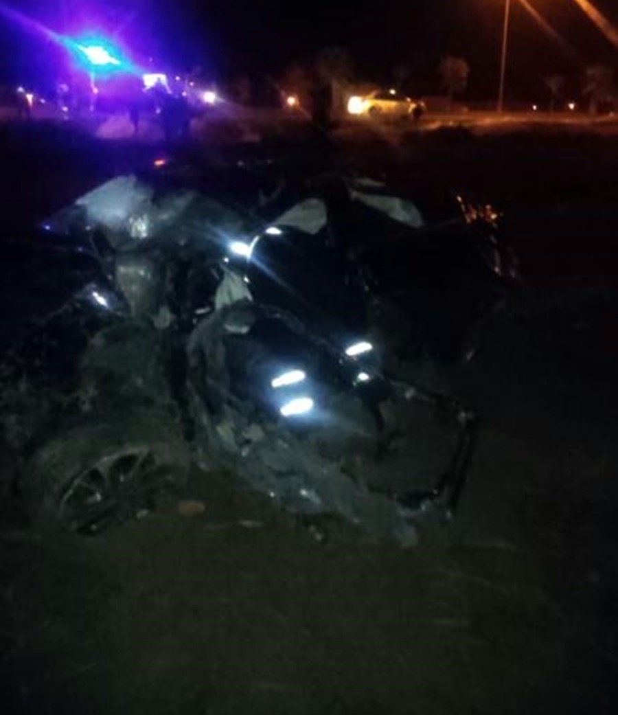 Mardin'de takla atan otomobilin sürücüsü genç Servet öldü