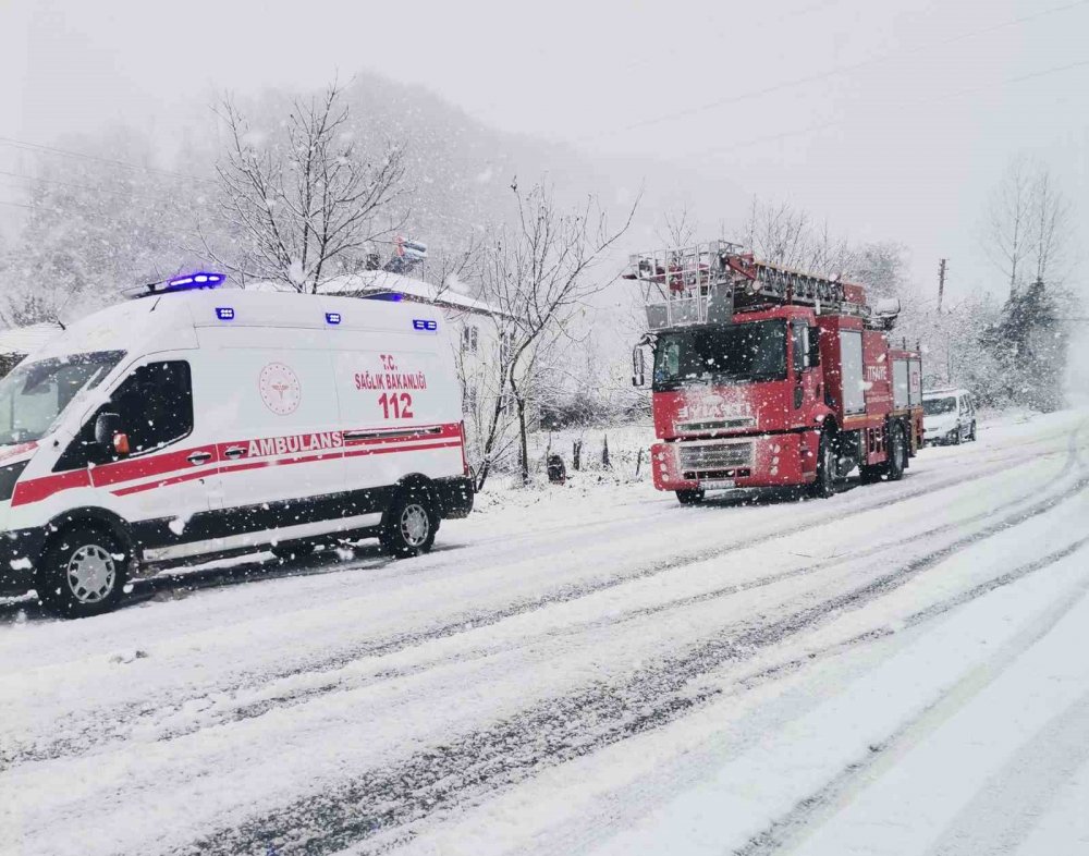 Kamyonet bahçeye uçtu, karı koca yaralandı