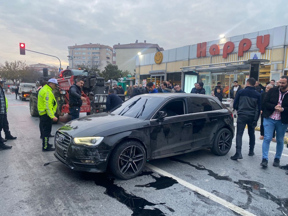 Dur ihtarına uymayan otomobil takla attı: otomobilde uyuşturucu ve silah ele geçirildi