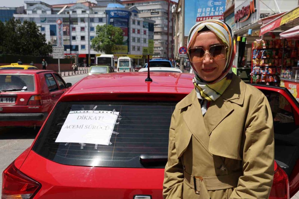 Konya'da kadın sürücüden akıllı çözüm