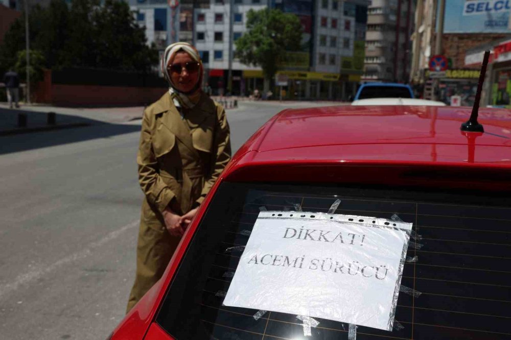 Konya'da kadın sürücüden akıllı çözüm