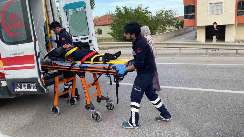 Konya’da üç tekerlekli bisiklet, otomobille çarpıştı