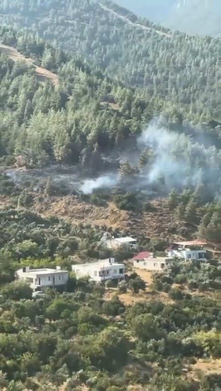 Hatay'da orman yangını; 1,5 saatte kontrol altına alındı