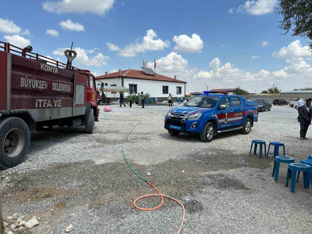 Konya’da düğünde yangın paniği