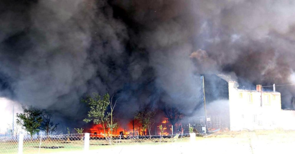 Tekirdağ'da fabrika yangını