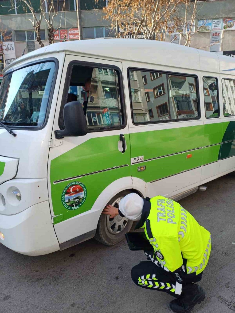 Konya Ereğli’de kış lastiği denetimi