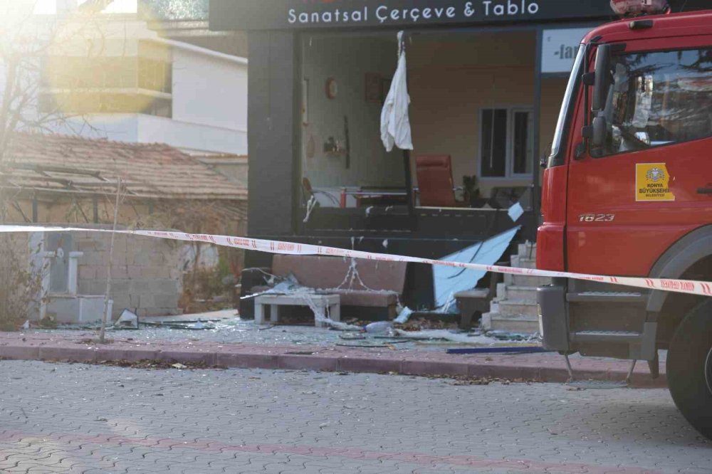 Konya merkezdeki iş yerinde patlama! Bir yaralı