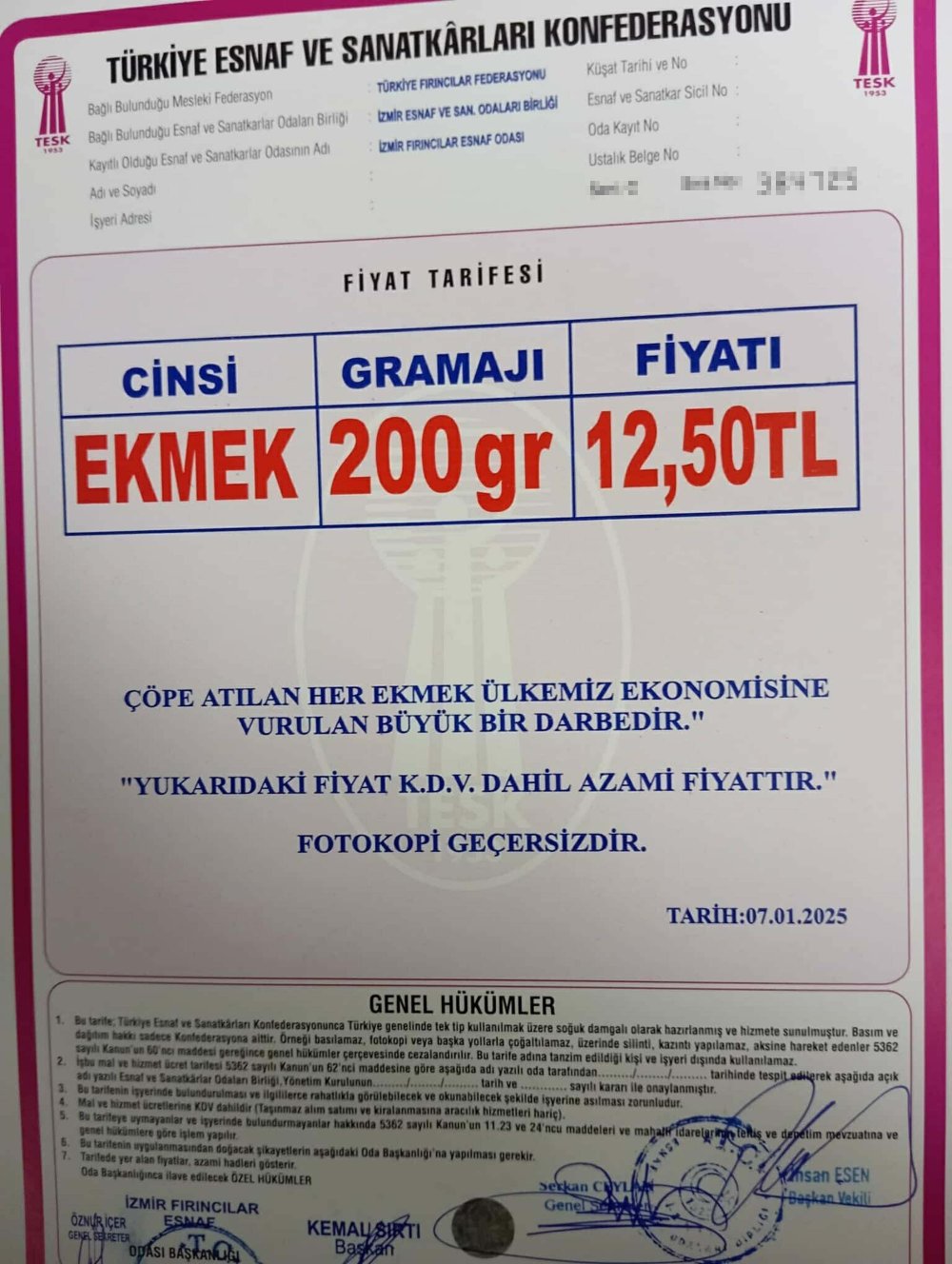 İzmir'de ekmeğe zam geldi! İşte güncel fiyatlar