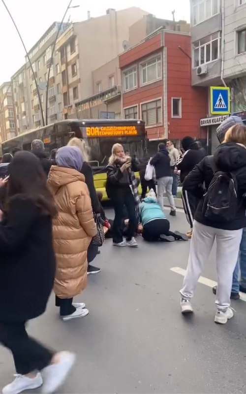 Otobüsün çarptığı kadın hayatını kaybetti
