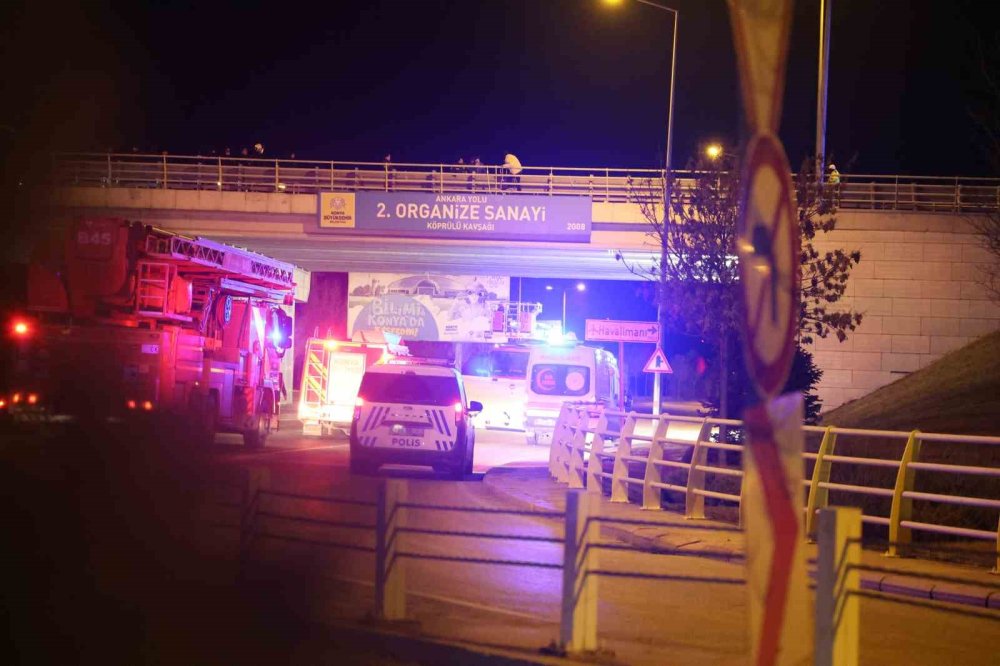 İşten ayrıldı, parasını alamadı! Konya merkezde üst geçitte intihar girişimi