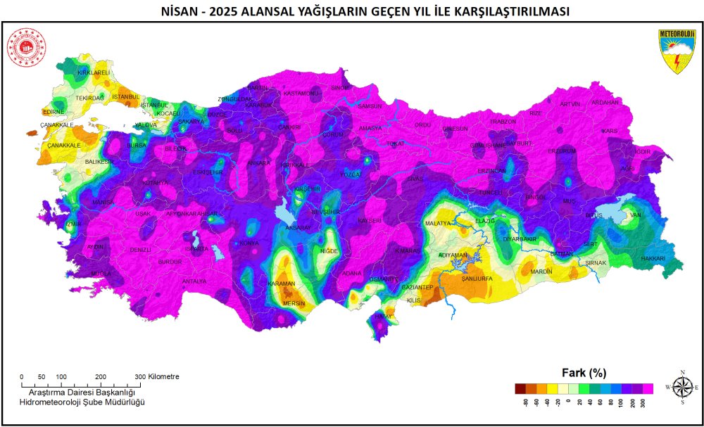 Nisan ayında 9 ilde yağış rekoru lırıldı