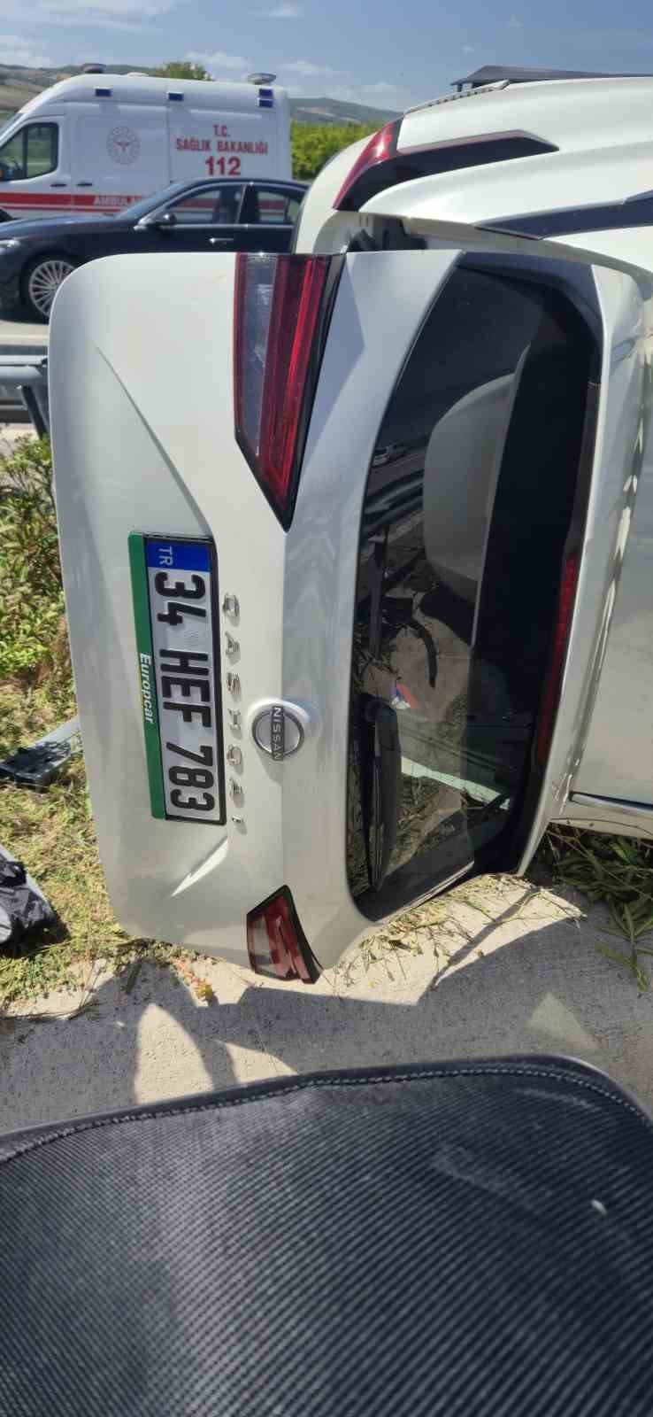 Kontrolden çıkan cip takla attı: 2 yaralı