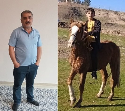 Kamyonette yakılan baba ve oğlunun cenazeleri, yan yana defnedildi