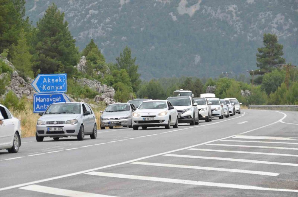 Konya yolunda yoğun trafik!