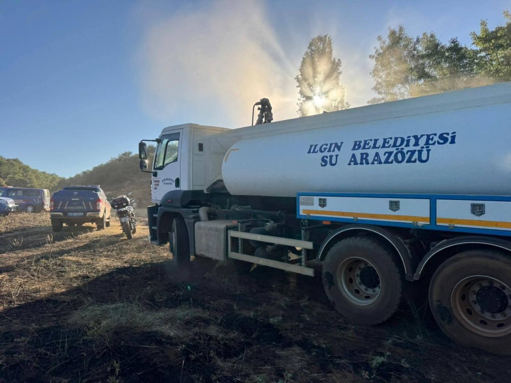 Konya'da ormanlık alanda yangın