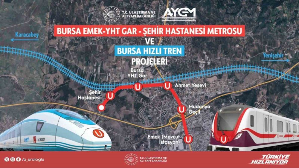 Bursa’ya ulaşımda büyük hamle! Hızlı tren ve metro için tarih verildi