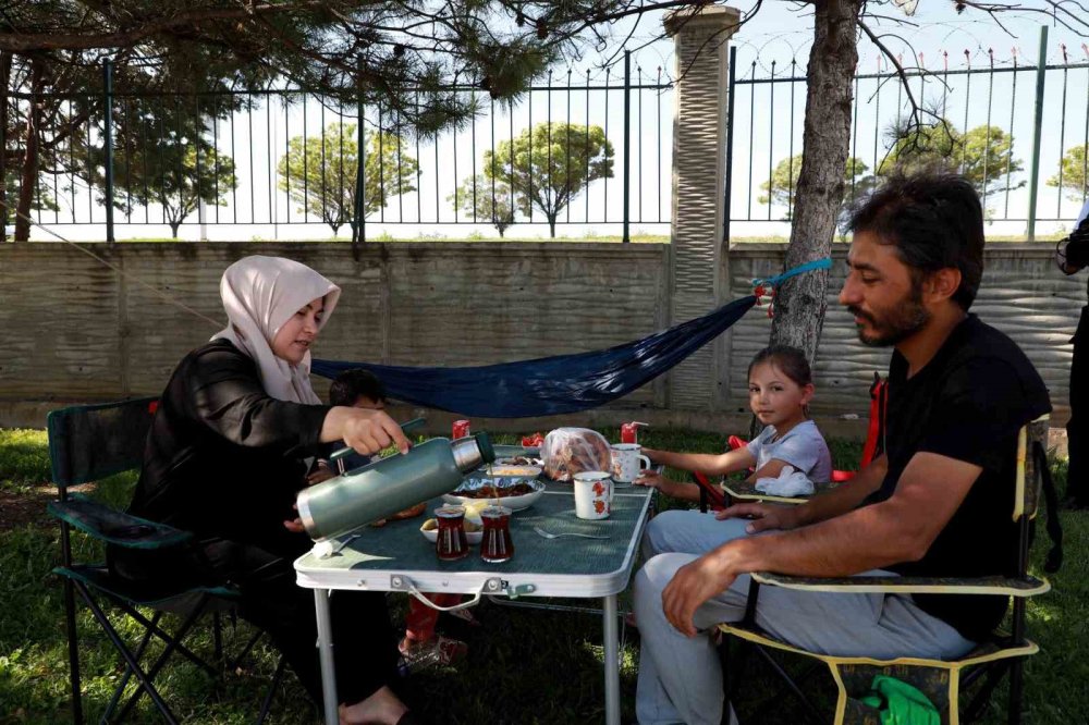 Konya'da şehrin merkezinde karavan konforu