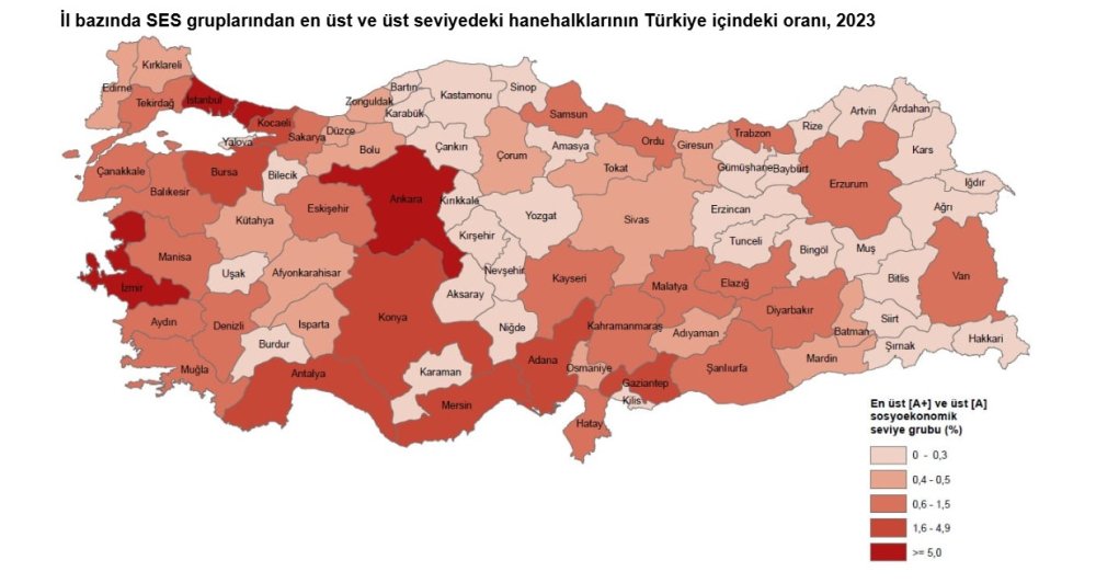 İlk kez yayımlandı... En düşük 7 ilçeden biri Konya'da