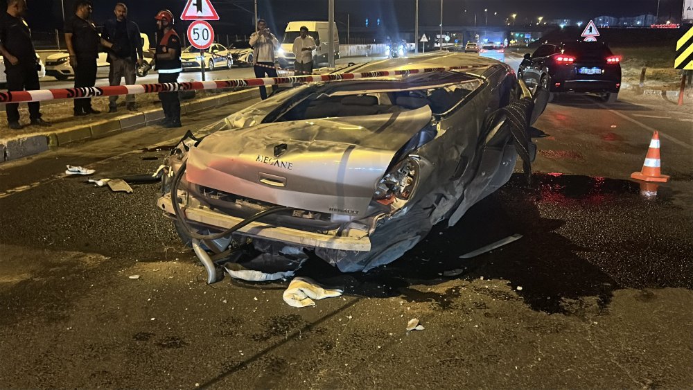 Otomobil takla attı: 1 ölü, 1 yaralı