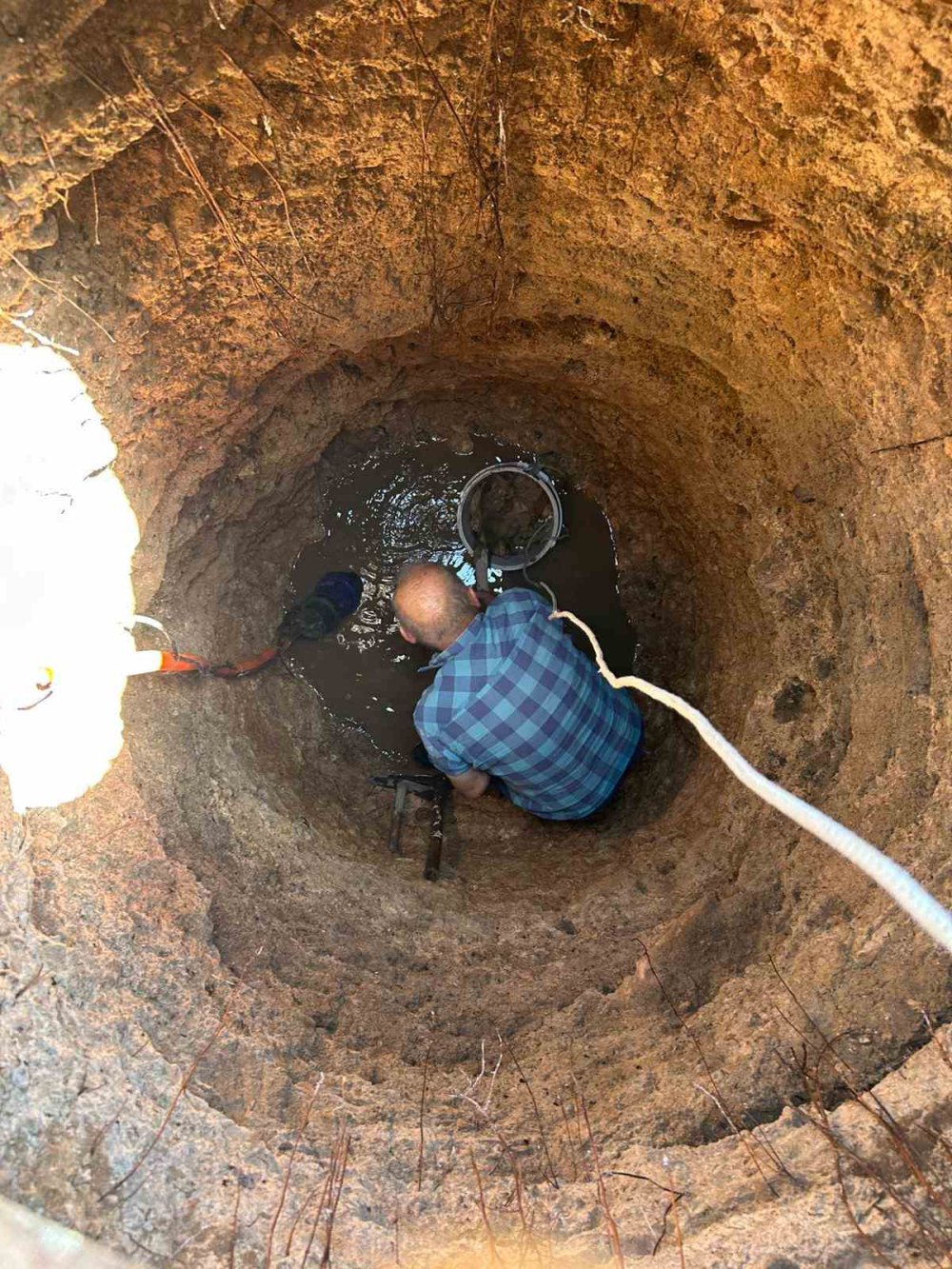 Konya'da 80 yıllık kuyuda ilk kez su bitti