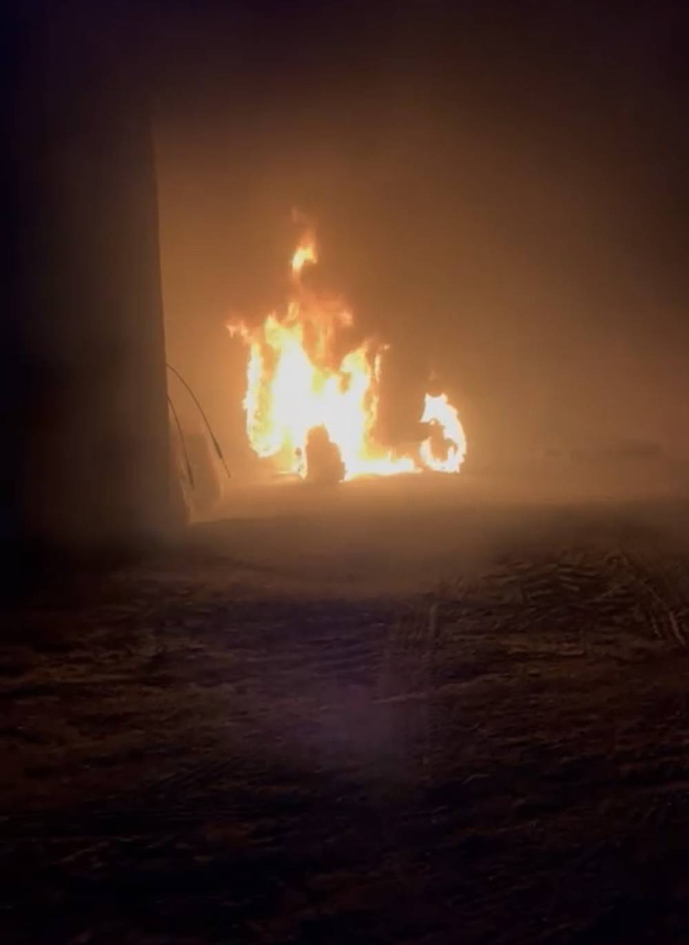 Konya’da traktör alev alev yandı