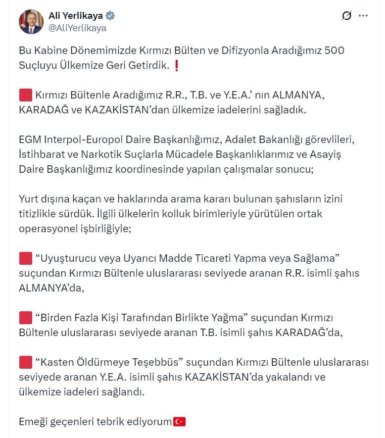 Bu 3 kişi kırmızı bültenle aranıyordu!