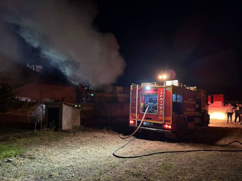 Konya'da korku dolu anlar... Maddi hasar oluştu