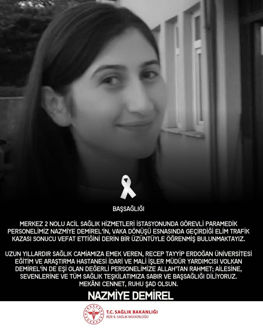 Kamyonetin yaya geçidinde çarptığı sağlık personeli kurtarılamadı