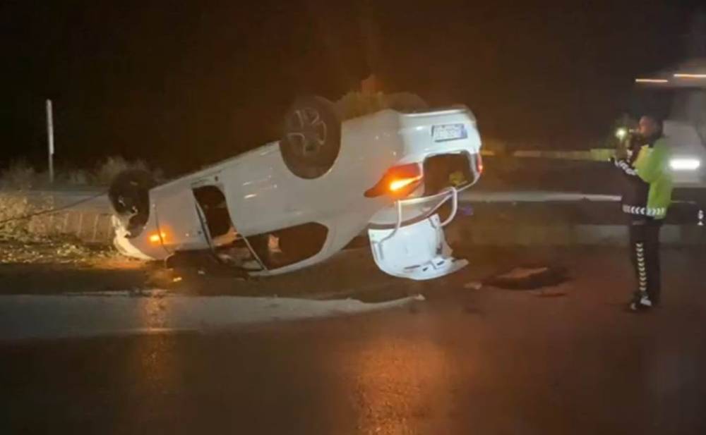 Ereğli’de otomobil takla attı: 3 yaralı