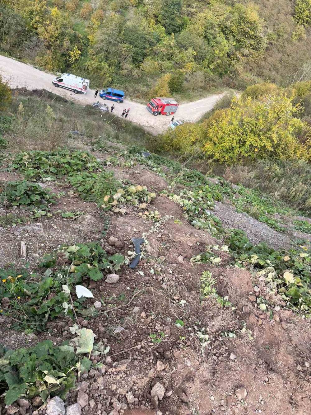 Otomobil, uçuruma devrildi: 1 ölü, 3 yaralı