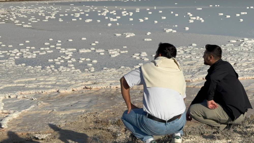 Tuz Gölü'nde tuz kütleleri ilgi odağı haline geldi