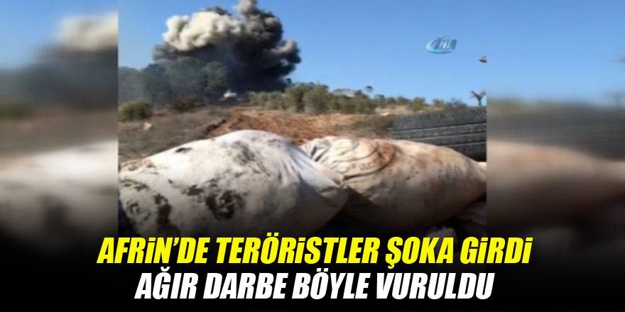 Katme köyünde YPG cephaneliği böyle vuruldu