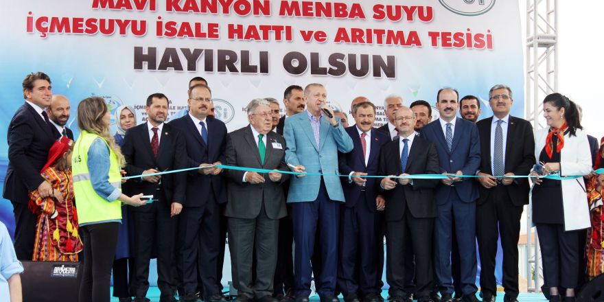 Cumhurbaşkanı Erdoğan Mavi Tünel içme suyu isale hattı ve arıtma tesisini açtı