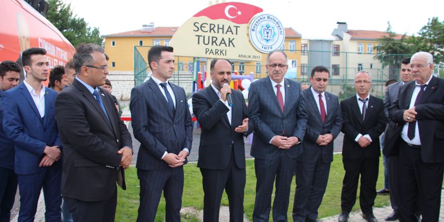 Beyşehir’de “Serhat Turak Parkı” dualarla açıldı