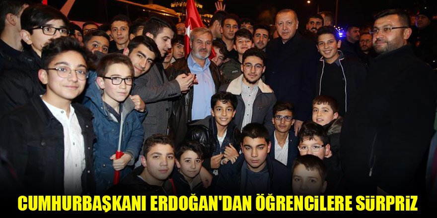 Cumhurbaşkanı Erdoğan'dan öğrencilere sürpriz