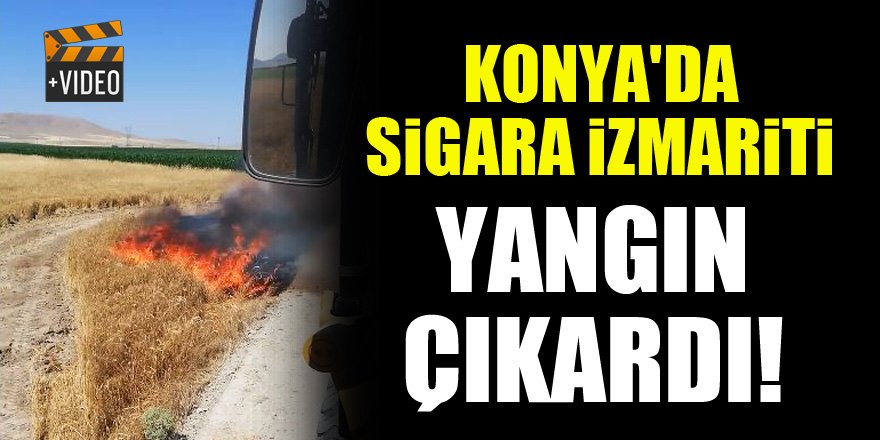 Konya'da sigara izmariti yangın çıkardı!