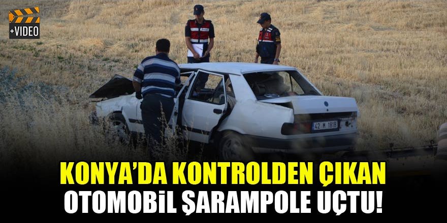 Konya'da otomobil şarampole uçtu: 2 yaralı