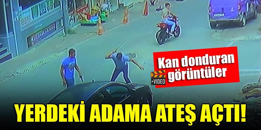 Yerdeki adama ateş etti! Kan donduran görüntüler!